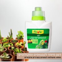 דשן מיוחד לקקטוסים וסוקולנטים - הנוסחה המושלמת לצמחים בשרניים מבית Flower