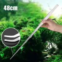 48cm-Stainless-Steel-Tweezers-Fish-Tank-Aquatic-Plants-Aqaurium-Tool-Water-Plant-Curved-Pliers-Birds-Reptile מלקחיים פינצטה איכותית מנירוסטה מעוגלת / ישרה לטיפול בצמחים ארוכות במיוחד (גדלים שונים 25 עד 48 ס”מ)
