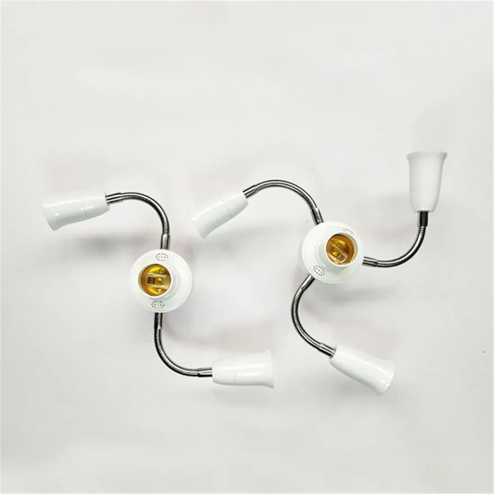 Adjustable-White-E27-Base-Light-Socket-Splitter-Gooseneck-LED-Bulbs-Holder-Converter-with-Extension-Hose-3-2.webp בסיס מנורות גמיש - מפצלי בתי נורה 2 עד 5 נורות LED - תאורת גידול ותאורה כללית