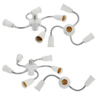 Adjustable-White-E27-Base-Light-Socket-Splitter-Gooseneck-LED-Bulbs-Holder-Converter-with-Extension-Hose-3.webp בסיס מנורות גמיש - מפצלי בתי נורה 2 עד 5 נורות LED - תאורת גידול ותאורה כללית