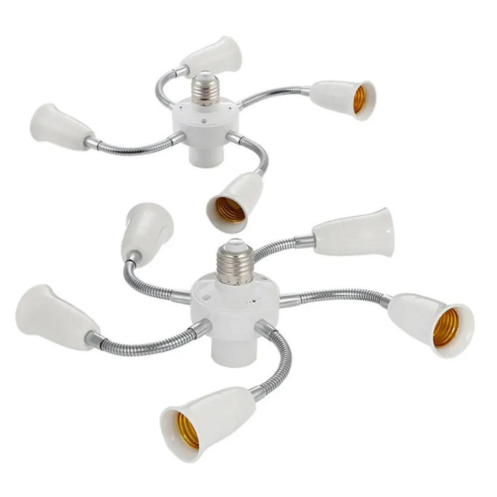 Adjustable-White-E27-Base-Light-Socket-Splitter-Gooseneck-LED-Bulbs-Holder-Converter-with-Extension-Hose-3-5.webp בסיס מנורות גמיש - מפצלי בתי נורה 2 עד 5 נורות LED - תאורת גידול ותאורה כללית