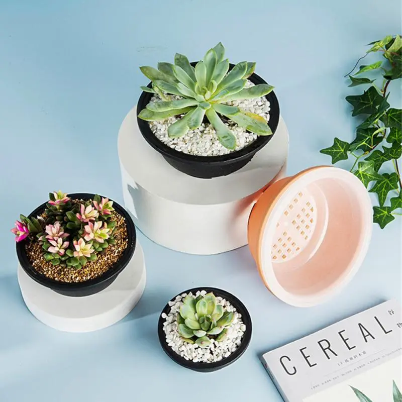 Plastic-Round-Succulent-Flower-Pots-New-Chunky-Korean-style-Large-Succulent-Pot-Degradable-Corrosion-resistant-Textured-1 עציצי סוקולנטים עגולים פלסטיק בסגנון קוריאני, גדולים ועבים, בטקסטורה מיוחדת, עמידים וידידותיים לסביבה