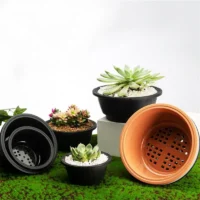 Plastic-Round-Succulent-Flower-Pots-New-Chunky-Korean-style-Large-Succulent-Pot-Degradable-Corrosion-resistant-Textured-3 עציצי סוקולנטים עגולים פלסטיק בסגנון קוריאני, גדולים ועבים, בטקסטורה מיוחדת, עמידים וידידותיים לסביבה