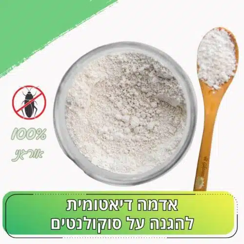 אדמה דיאטומית Diatomaceous earth להגנה על סוקולנטים