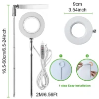 תאורת LED מתכווננת לצמחים בעלת ספקטרום אור מלא - 4 מצבי עמעום + הגדרת זמן תאורה
