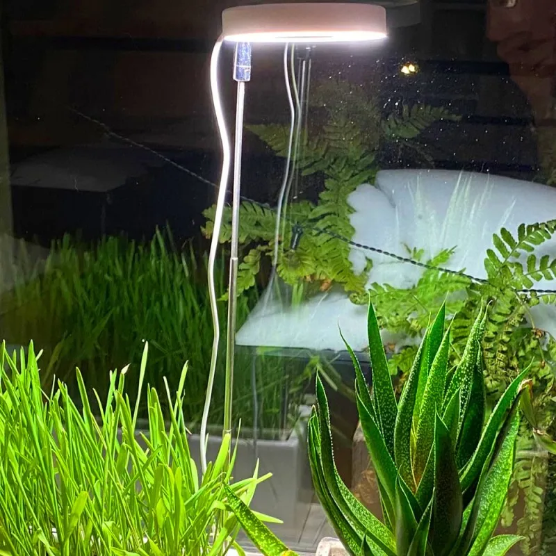 תאורת LED מתכווננת לצמחים בעלת ספקטרום אור מלא - 4 מצבי עמעום + הגדרת זמן תאורה