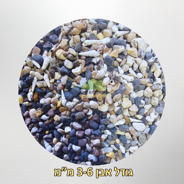 אבנים מהכנרת גדול 3-6 ממ