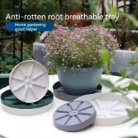 תחתית ניקוז עגולה מפלסטיק עם הגבהה לעציצים - הפתרון המושלם למניעת ריקבון שורשים ולאוורור מיטבי