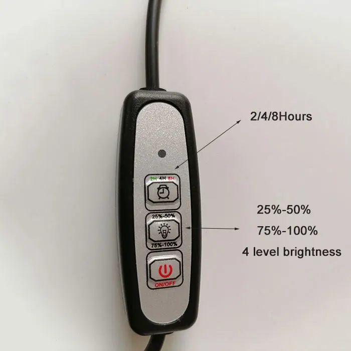 מנורת LED מתכווננת 5W לטרריום - תאורה 3000K-6000K חם / קר + דימר וטיימר