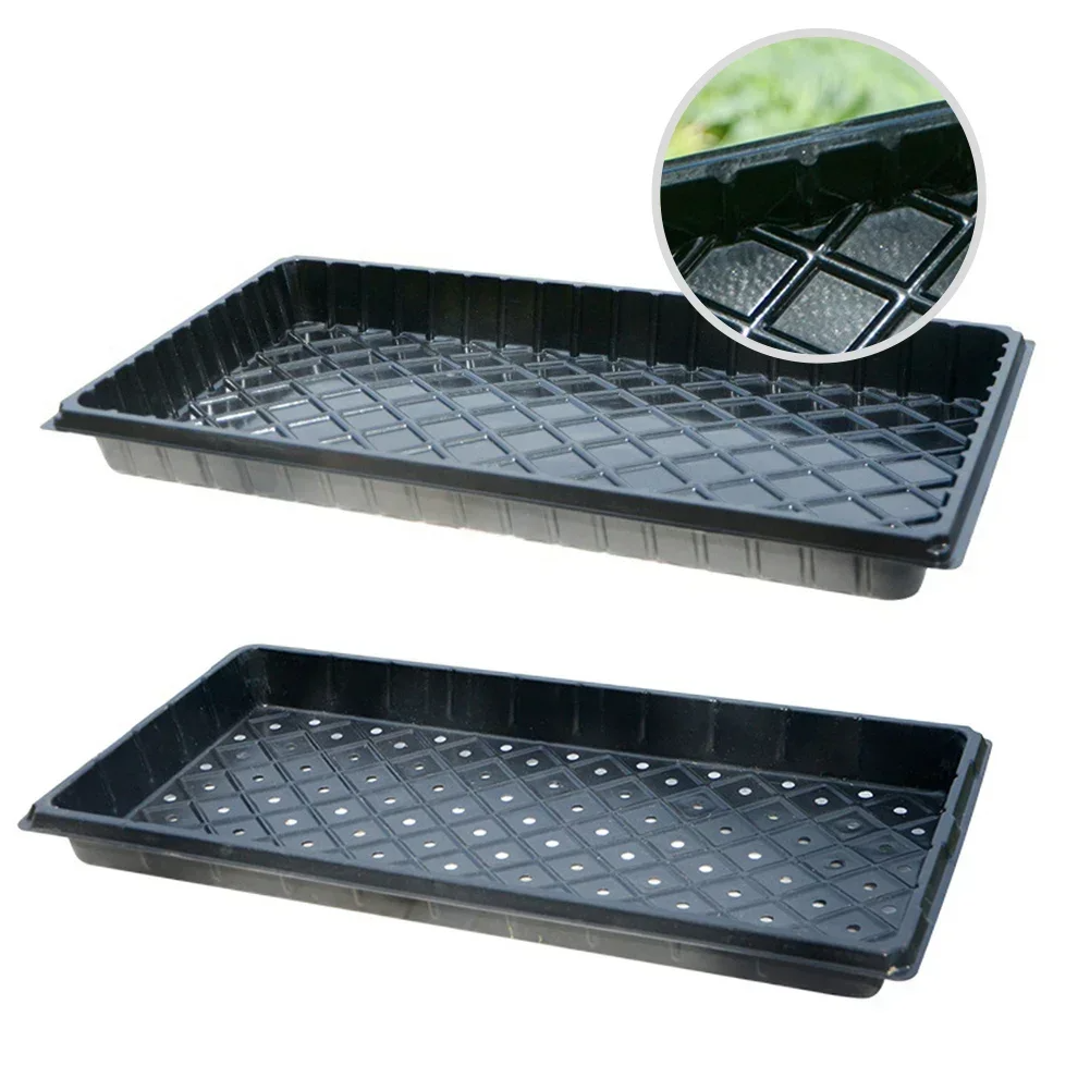 kf-Sbd677f7e8b3a46d8b33cc067ad00186bG-6pcs-54-5-28-5 סט 2 מגשי גידול הנבטה מקצועיים 54.5 סמ - בחירה בין מגש עם/בלי חורי ניקוז | מצע אידיאלי לשתילים וזרעים | פלסטיק עמיד לשימוש רב-פעמי