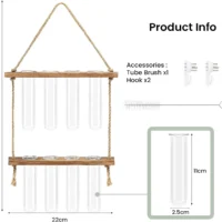 kf-S467c1964c328469eb9e2591d9f70e0e9z-Wall-Hanging-Test-Tube-Glass-Planter-Plant-Vase-with-Wooden-Stand-Strings-Rope-Glass-Planter-Plant מתקן תלייה דו-קומתי להשרשת צמחים במים - עיצוב סקנדינבי מינימליסטי