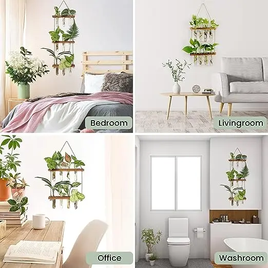 kf-S54d9f6666fbe4fda9511faee7fae5f4bm-Wall-Hanging-Test-Tube-Glass-Planter-Plant-Vase-with-Wooden-Stand-Strings-Rope-Glass-Planter-Plant מתקן תלייה דו-קומתי להשרשת צמחים במים - עיצוב סקנדינבי מינימליסטי