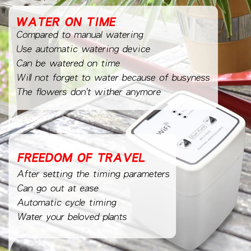 מערכת השקיה אוטומטית חכמה עם WIFI - הפתרון המושלם לצמחים בבית ובמרפסת