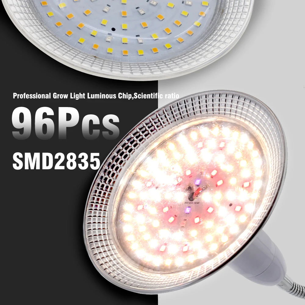 מנורת LED לגידול צמחים עם ספקטרום מלא 18W ב 3 סוגי תאורה לצמיחה מושלמת