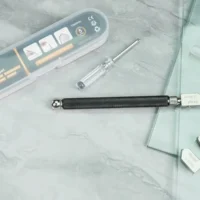 ערכת כלי חיתוך זכוכית מקצועית מקרביד עם ראשים מתחלפים איכותיים ושימון אוטומטי