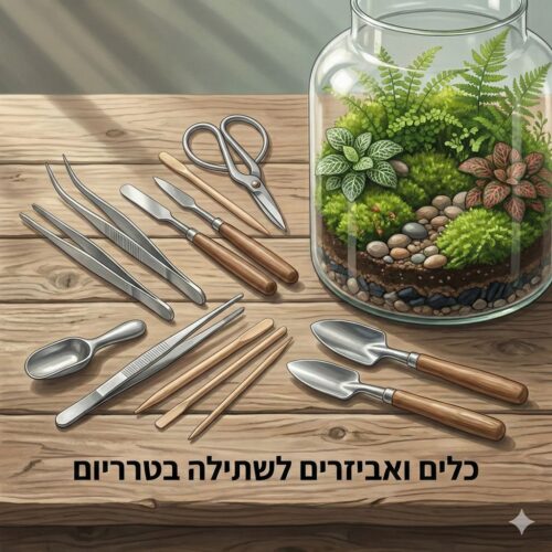 כלים ואביזרים לשתילה בטרריום
