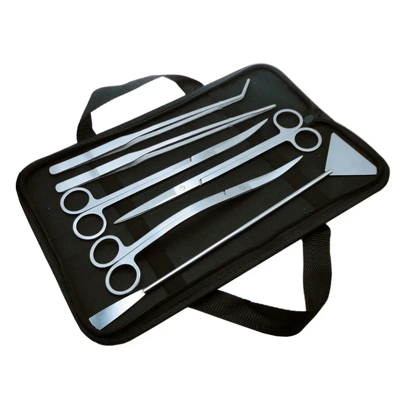 Tools Set Scissor Tweezers Plants סט כלי עבודה מקצועי לטרריומים - פינצטות ומספריים מנירוסטה לטיפול בצמחים